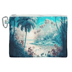 Tropical Winter Tropical Winter Landscape Canvas Cosmetic Bag (xl) by Pakemis