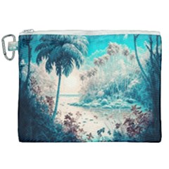 Tropical Winter Tropical Winter Landscape Canvas Cosmetic Bag (xxl) by Pakemis