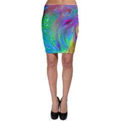 Fluid Art - Artistic And Colorful Bodycon Skirt by GardenOfOphir