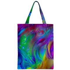 Fluid Art - Artistic And Colorful Zipper Classic Tote Bag by GardenOfOphir