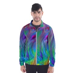 Fluid Art - Artistic And Colorful Men s Windbreaker by GardenOfOphir