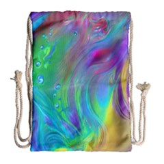 Fluid Art - Artistic And Colorful Drawstring Bag (large) by GardenOfOphir