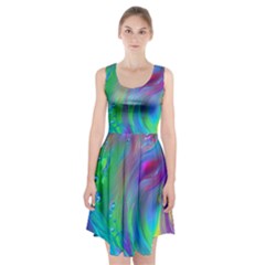 Fluid Art - Artistic And Colorful Racerback Midi Dress by GardenOfOphir