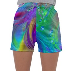 Fluid Art - Artistic And Colorful Sleepwear Shorts by GardenOfOphir