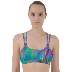 Fluid Art - Artistic And Colorful Line Them Up Sports Bra by GardenOfOphir