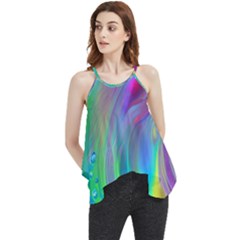 Fluid Art - Artistic And Colorful Flowy Camisole Tank Top by GardenOfOphir