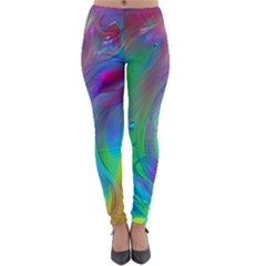 Fluid Art - Artistic And Colorful Lightweight Velour Leggings by GardenOfOphir