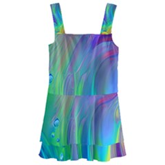 Fluid Art - Artistic And Colorful Kids  Layered Skirt Swimsuit by GardenOfOphir