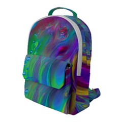 Fluid Art - Artistic And Colorful Flap Pocket Backpack (large) by GardenOfOphir