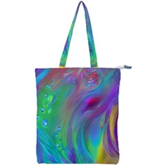 Fluid Art - Artistic And Colorful Double Zip Up Tote Bag by GardenOfOphir