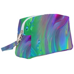 Fluid Art - Artistic And Colorful Wristlet Pouch Bag (large) by GardenOfOphir