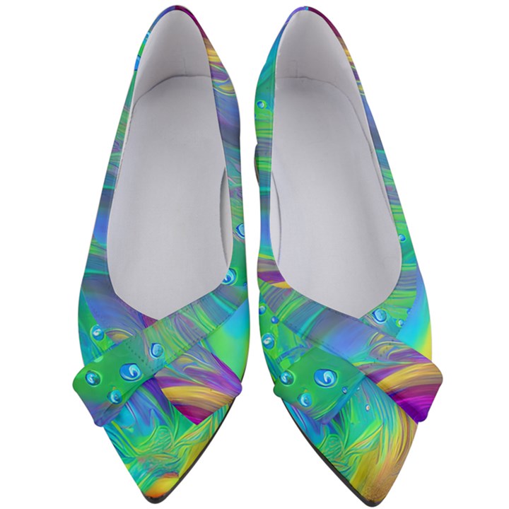 Fluid Art - Artistic And Colorful Women s Bow Heels