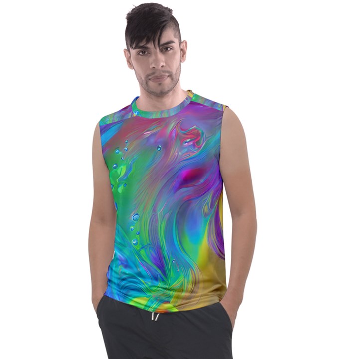 Fluid Art - Artistic And Colorful Men s Regular Tank Top