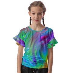 Fluid Art - Artistic And Colorful Kids  Cut Out Flutter Sleeves by GardenOfOphir