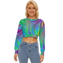 Fluid Art - Artistic And Colorful Lightweight Long Sleeve Sweatshirt by GardenOfOphir