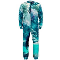 Landscape Nature Digital Art Palm Trees Paradise Onepiece Jumpsuit (men) by Pakemis