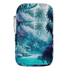 Landscape Nature Digital Art Palm Trees Paradise Waist Pouch (small) by Pakemis