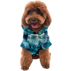 Landscape Nature Digital Art Palm Trees Paradise Dog Coat by Pakemis