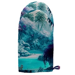 Landscape Nature Digital Art Palm Trees Paradise Microwave Oven Glove