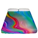 Fluid Art - Contemporary And Flowy Fitted Sheet (Queen Size) View1