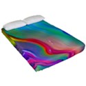 Fluid Art - Contemporary And Flowy Fitted Sheet (Queen Size) View2