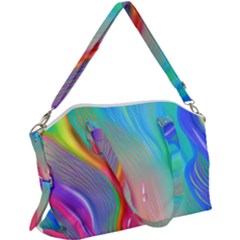 Fluid Art - Contemporary And Flowy Canvas Crossbody Bag by GardenOfOphir