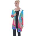 Fluid Art - Contemporary And Flowy Longline Hooded Cardigan View1