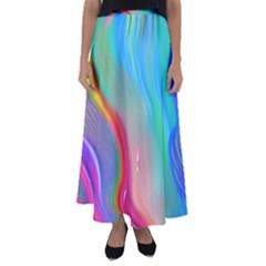 Fluid Art - Contemporary And Flowy Flared Maxi Skirt by GardenOfOphir