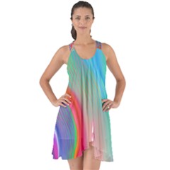 Fluid Art - Contemporary And Flowy Show Some Back Chiffon Dress by GardenOfOphir