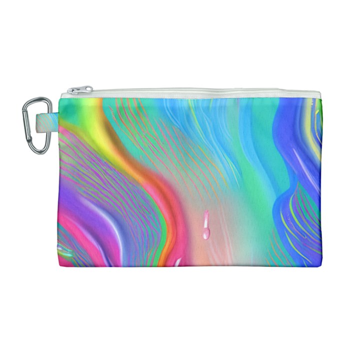 Fluid Art - Contemporary And Flowy Canvas Cosmetic Bag (Large)