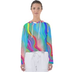 Fluid Art - Contemporary And Flowy Women s Slouchy Sweat by GardenOfOphir