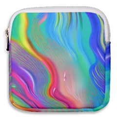 Fluid Art - Contemporary And Flowy Mini Square Pouch by GardenOfOphir