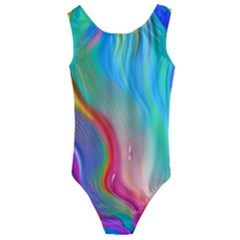 Fluid Art - Contemporary And Flowy Kids  Cut-out Back One Piece Swimsuit by GardenOfOphir