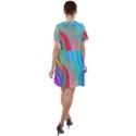 Fluid Art - Contemporary And Flowy Short Sleeve Shoulder Cut Out Dress  View2