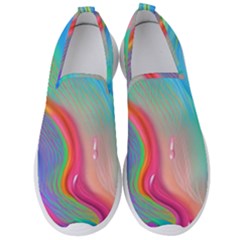 Fluid Art - Contemporary And Flowy Men s Slip On Sneakers by GardenOfOphir