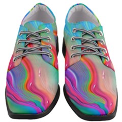 Fluid Art - Contemporary And Flowy Women Heeled Oxford Shoes by GardenOfOphir