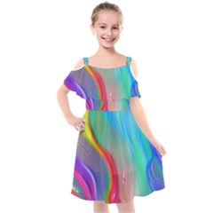 Fluid Art - Contemporary And Flowy Kids  Cut Out Shoulders Chiffon Dress by GardenOfOphir