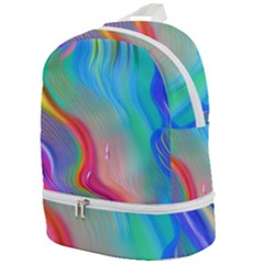 Fluid Art - Contemporary And Flowy Zip Bottom Backpack by GardenOfOphir