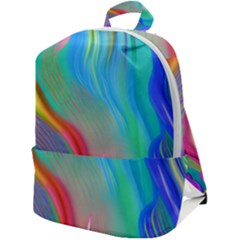 Fluid Art - Contemporary And Flowy Zip Up Backpack by GardenOfOphir