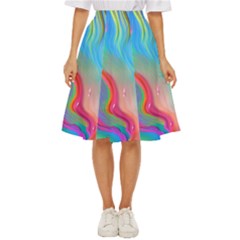 Fluid Art - Contemporary And Flowy Classic Short Skirt by GardenOfOphir