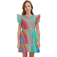 Fluid Art - Contemporary And Flowy Kids  Winged Sleeve Dress by GardenOfOphir