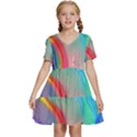 Fluid Art - Contemporary And Flowy Kids  Short Sleeve Tiered Mini Dress View1