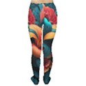 Ai Generated Tropical Flowers Floral Floral Pattern Tights View2