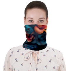 Ai Generated Tropical Flowers Floral Floral Pattern Face Covering Bandana (adult)