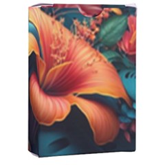 Ai Generated Tropical Flowers Floral Floral Pattern Playing Cards Single Design (rectangle) With Custom Box by Pakemis