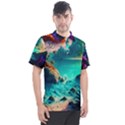 Tropical Paradise Beach Ocean Shore Sea Fantasy Men s Polo Tee View1