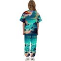 Tropical Paradise Beach Ocean Shore Sea Fantasy Kids  Tee and Pants Sports Set View4