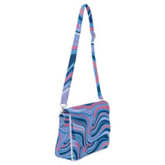 Fluid Art - Abstract And Modern Shoulder Bag With Back Zipper by GardenOfOphir