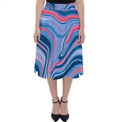 Fluid Art - Abstract And Modern Classic Midi Skirt by GardenOfOphir