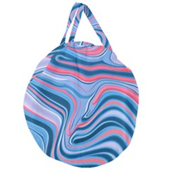 Fluid Art - Abstract And Modern Giant Round Zipper Tote by GardenOfOphir